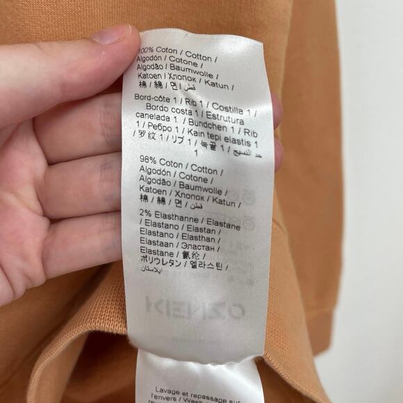 KENZO Spell Out Logo Designer Luxury Cotton Classic Crew Neck Sweatshirt - Large - Picture 9 of 10